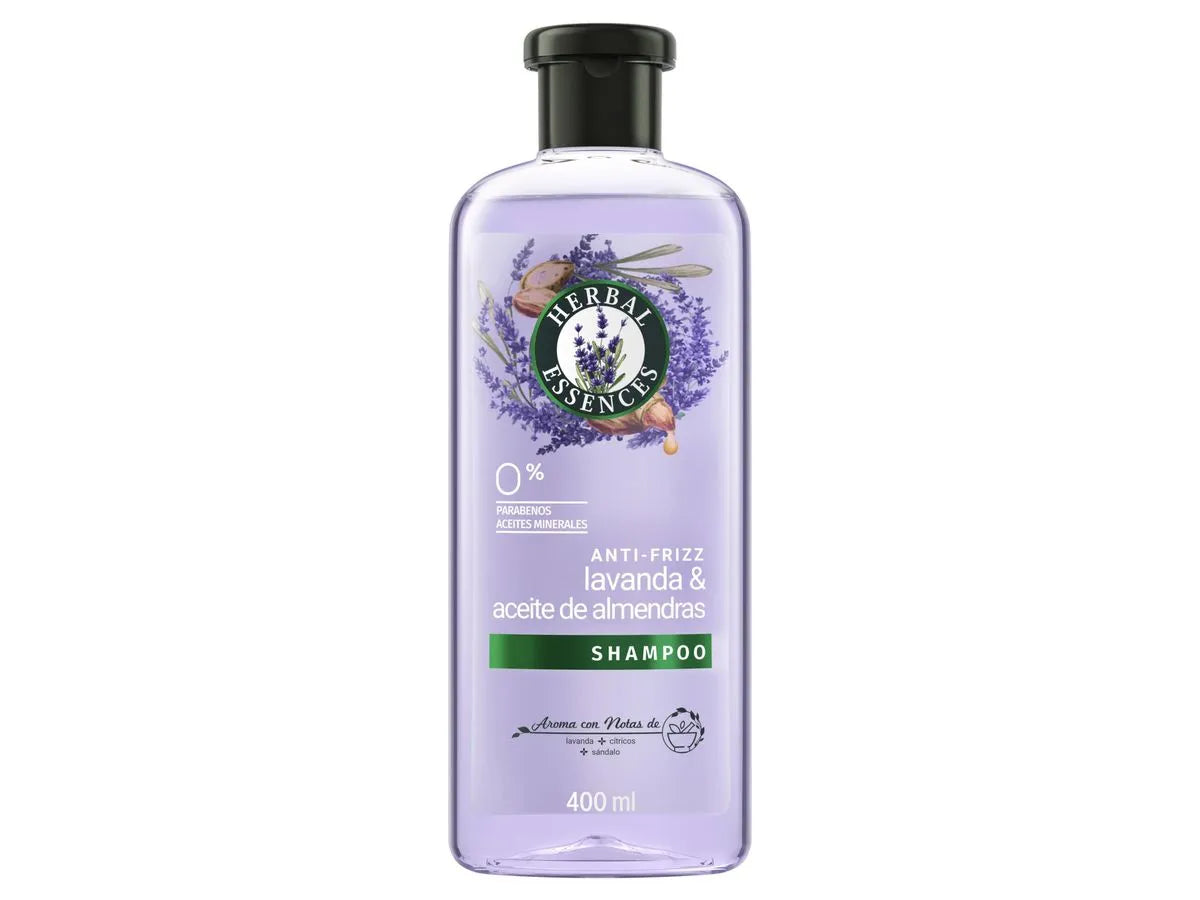 Shampoo Herbal Essences Lavanda & Aceite de Almendras – Anti-Frizz 400 ml