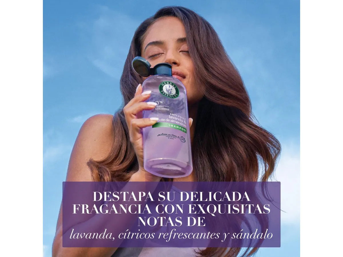 Shampoo Herbal Essences Lavanda & Aceite de Almendras – Anti-Frizz 400 ml