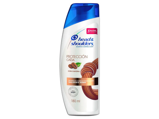 Shampoo Head & Shoulders Protección Caída con Cafeína – Anticaspa 180 ml