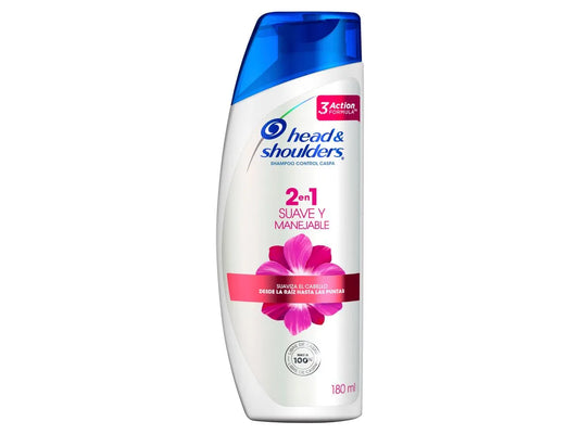 Head & Shoulders 2 en 1 Suave y Manejable – Shampoo + Acondicionador 180 ml