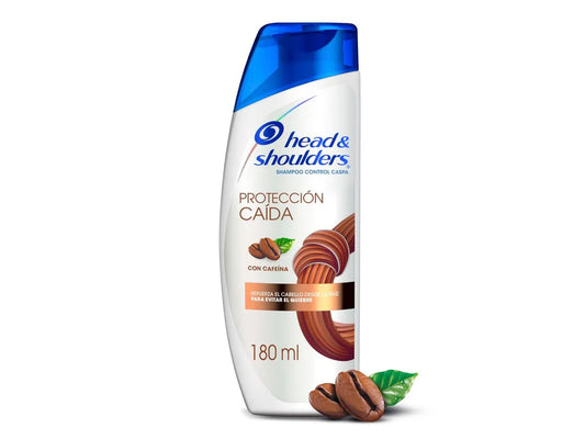 Shampoo Head & Shoulders Protección Caída con Cafeína – Anticaspa 180 ml