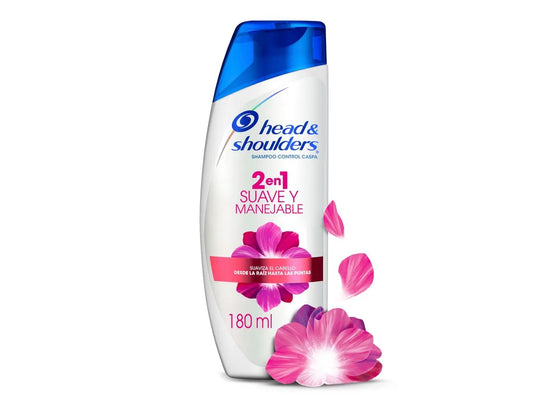 Head & Shoulders 2 en 1 Suave y Manejable – Shampoo + Acondicionador 180 ml