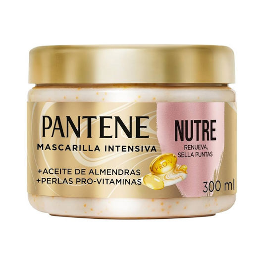 Pantene Mascarilla Nutre, Renueva y Sella Puntas con Aceite de Almendras – 300 ml