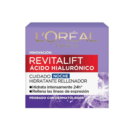Crema de Noche L'Oréal Revitalift Ácido Hialurónico Antiarrugas 50 ml